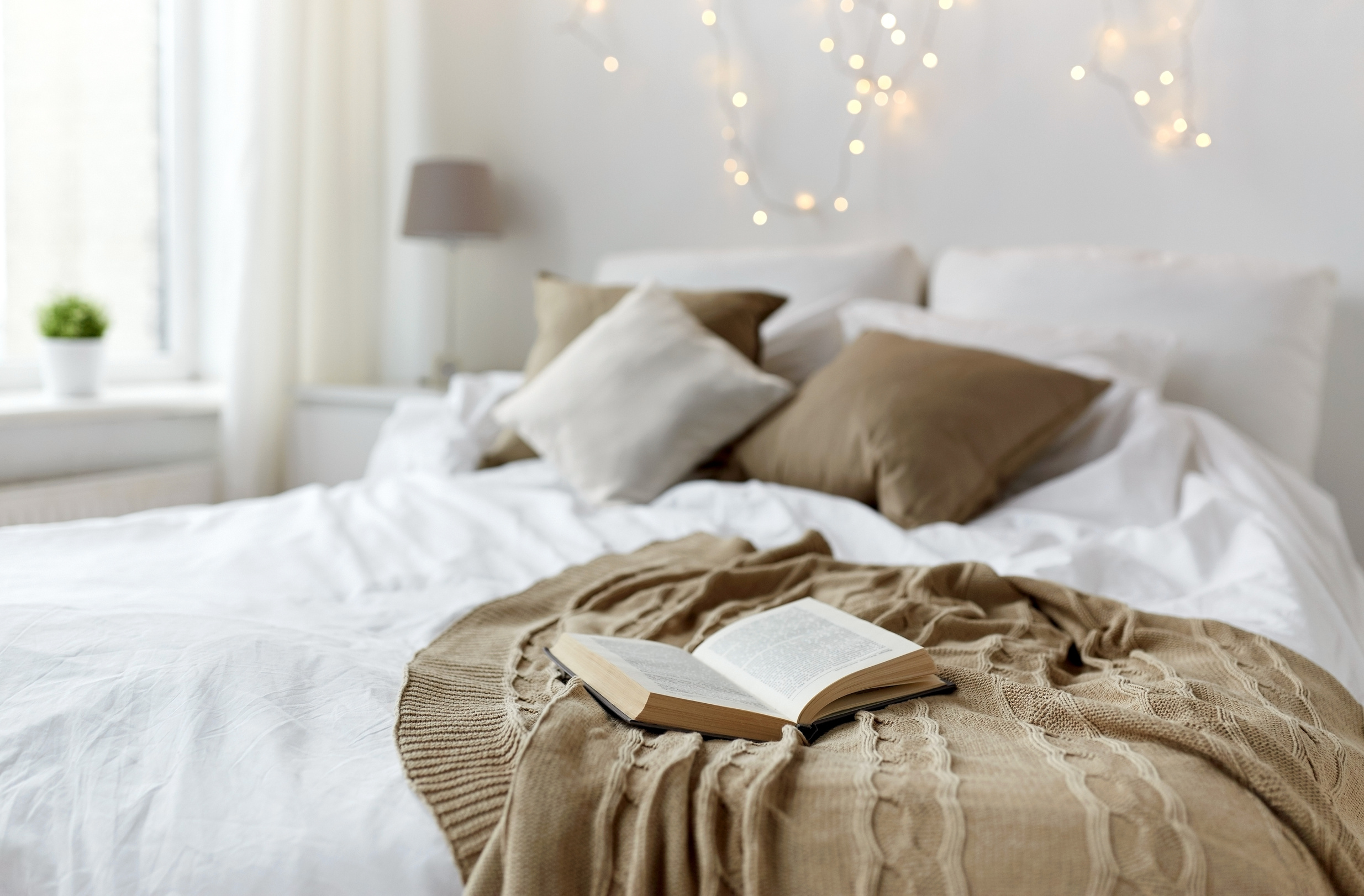  Bed and Christmas Garland at Home